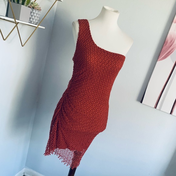 IRO • Juney Mini Dress in Brick Orange • Paris Fashion • SZ 4 • Retail $375 - Picture 4 of 14